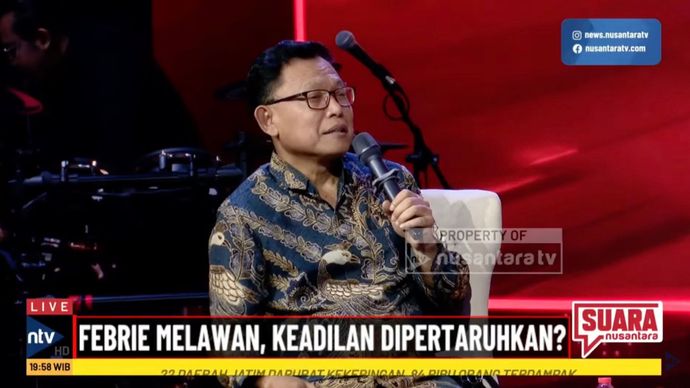 Pengamat intelijen Wawan Purwanto dalam Suara Nusantara &lsquo;Febrie Melawan: Keadilan Dipertaruhkan?', Rabu, 19 Agustus 2026.