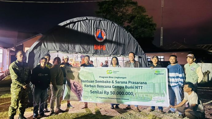 Respons Cepat Gempa NTT, Pegadaian Salurkan Bantuan Tanggap Darurat Melalui Program Pegadaian Peduli.