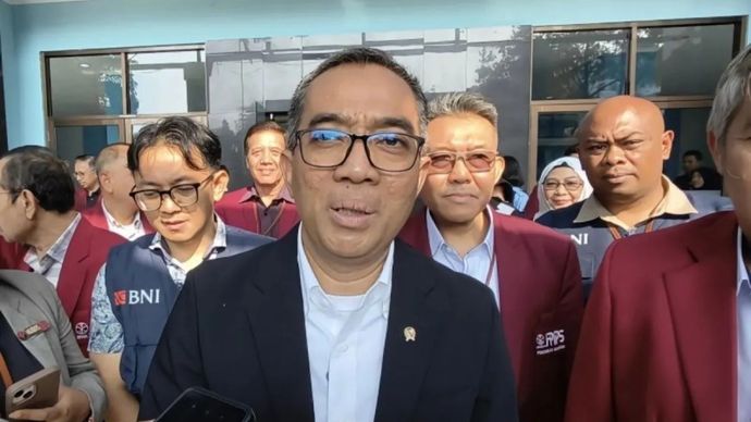 Menteri Pendidikan Tinggi, Sains, dan Teknologi (Mendiktisaintek) Brian Yuliarto saat memberikan keterangan di Kota Bandung, Jawa Barat, Rabu, 19 Agustus 2026.