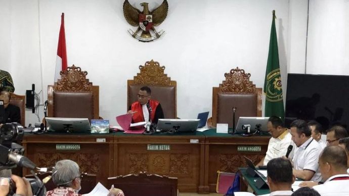 Sidang jawaban termohon Korps Pemberantasan Tindak Pidana Korupsi (Kortas Tipidkor) Polri selaku Termohon II dan Polda Metro Jaya selaku Termohon I dalam praperadilan mantan Jaksa Agung Muda Tindak Pidana Khusus (Jampidsus) Febrie Adriansyah soal sah atau tidaknya upaya paksa penyitaan di Pengadilan Negeri Jakarta Selatan, Jakarta