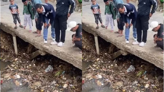 Warga di sekitar Gang Jumin 2, Mampang, Depok, digegerkan dengan penemuan benda yang diduga menyerupai kaki manusia.