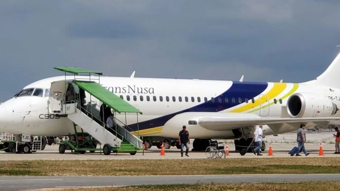 Ilustrasi - Pesawat di Bandara Singkawang, Kalbar. 