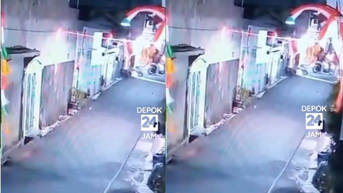 Aksi kejar-kejaran komplotan pencuri sepeda motor terjadi di Jalan Janger, Sukmajaya, Kota Depok, Minggu (23/8/2026) malam.
