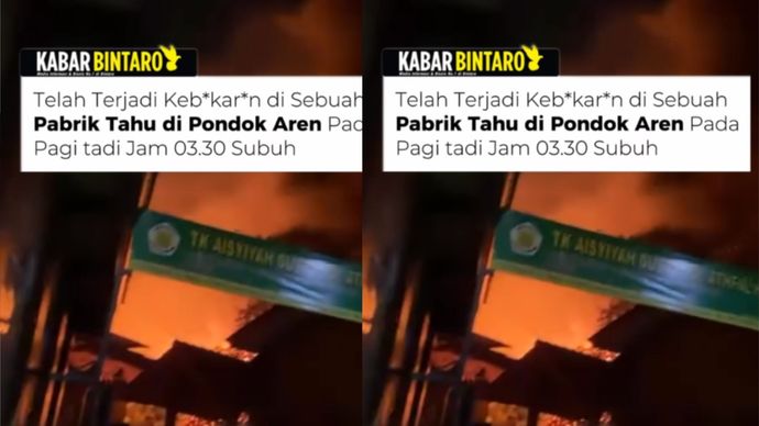 Pabrik Tahu di Pondok Aren Ludes Terbakar