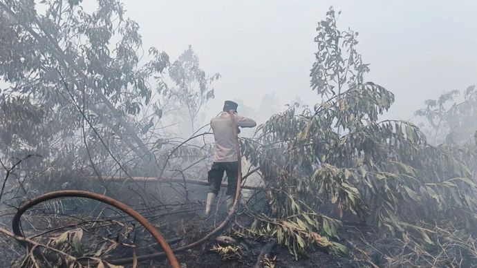 Arsip - Tim gabungan intensif melakukan pemadaman dan pendinginan kebakaran lahan di Kelurahan Pangmilang, Kecamatan Singkawang Selatan, Selasa, 25 Agustus 2026.