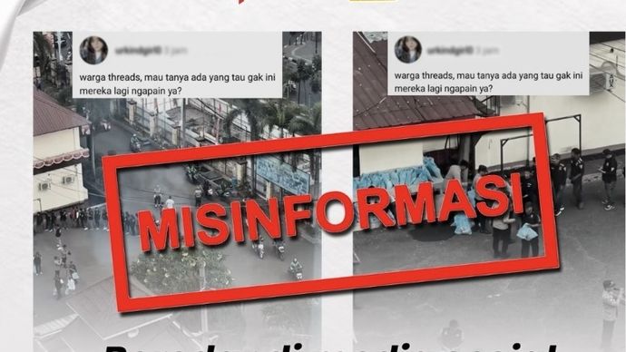 Viral di media sosial (medsos) terkait pembagian bingkisan kepada masyarakat bertepatan dengan aksi massa pada 27 Agustus 2026.