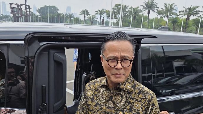 Chief Operating Officer (COO) Danantara Indonesia Dony Oskaria saat ditemui di Kompleks Parlemen, Jakarta, Senin, 31 Agustus 2026.