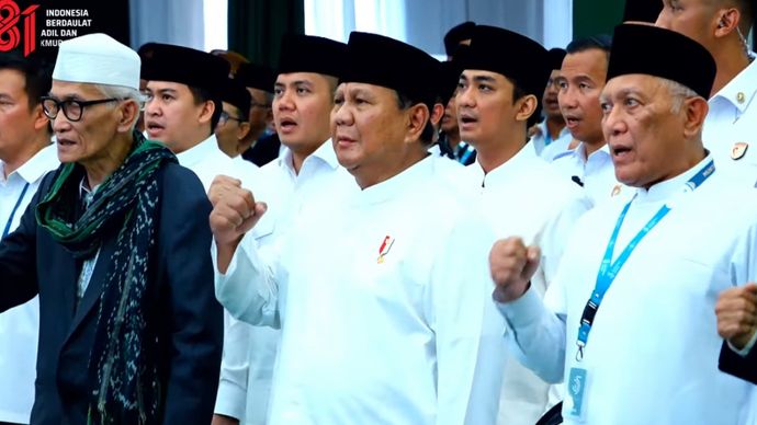 Prabowo Hadiri Penutupan Muktamar ke-35 NU di Jombang