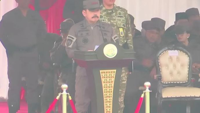 Tangkapan layar - Jaksa Agung ST Burhanuddin menyampaikan amanat dalam acara peringatan Hari Lahir Ke-81 Kejaksaan RI di Gedung Badiklat Kejaksaan RI, Jakarta Selatan