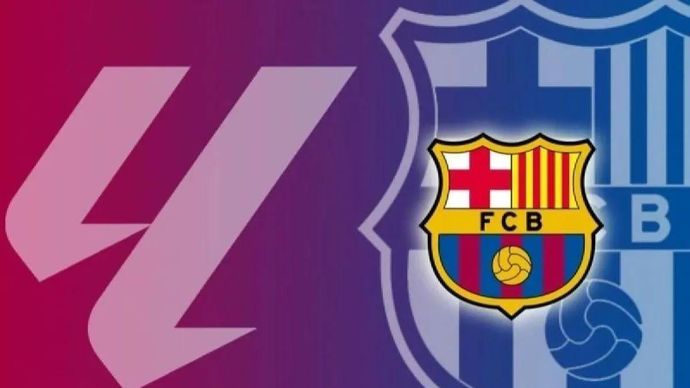 Ilustrasi logo klub Spanyol, Barcelona.