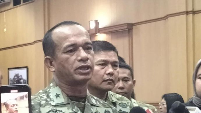 Arsip foto - Kapuspen Mabes TNI Brigjen TNI Muhamad Nas saat jumpa pers di Mabes TNI, Cilangkap, Jakarta Timur