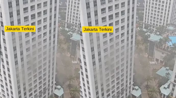 Kebakaran melanda sebuah apartemen di Jalan KH Mas Mansyur, Tanah Abang, Jakarta Pusat, Jumat (4/9/2026). Kebakaran dilaporkan ke pihak pemadam kebakaran (damkar) pada pukul 11.23 WIB.
