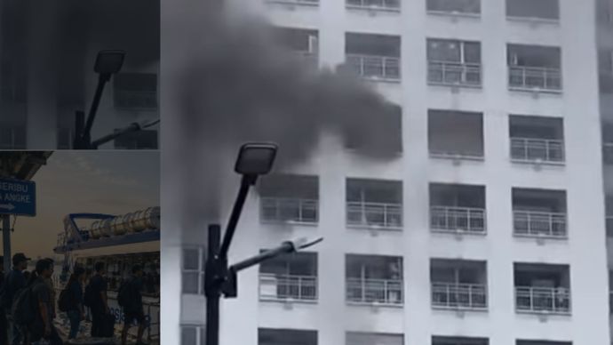Kebakaran melanda unit Apartment Paviliun yang berada di Jalan KH Mas Mansyur, Tanah Abang, Jakarta Pusat pada Jum&rsquo;at (4/9/2026) siang.