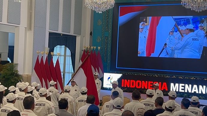 Prabowo Lakuka Pelepasan Kontingen Indonesia untuk ASIAN Games 2026