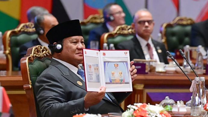 Presiden Republik Indonesia Prabowo Subianto  di KTT BRICS
