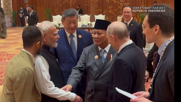 Momen Akrab Prabowo Bersama PM Modi, Putin, dan Xi Jelang Pembukaan KTT BRICS