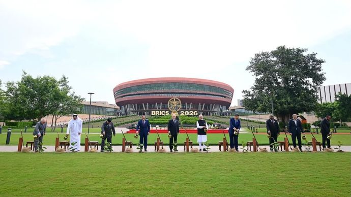 Prabowo Tanam Pohon Banyan Bersama para Pemimpin BRICS