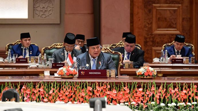Presiden Prabowo Subianto menghadiri hari pertama Konferensi Tingkat Tinggi (KTT) BRICS ke-18 di Bharat Mandapam, New Delhi, India, Sabtu 12 September 2026. 