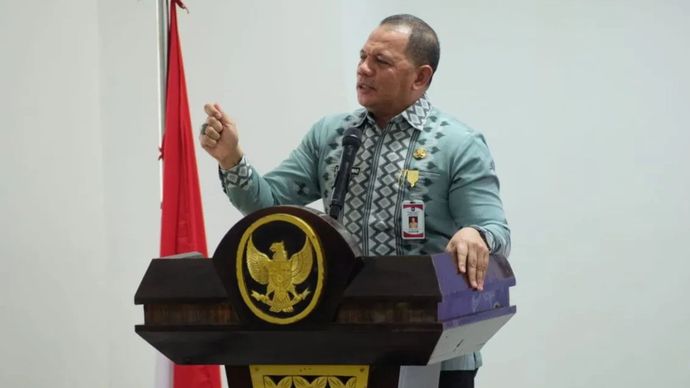 Direktur Jenderal Bina Pemerintahan Desa Kementerian Dalam Negeri La Ode Ahmad P. Bolombo.