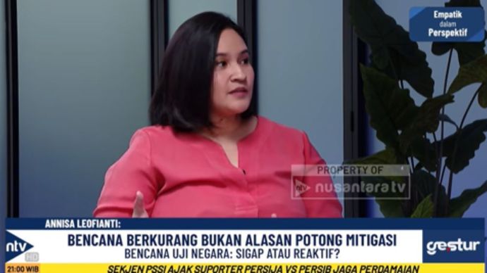 Direktur Program Jaringan Paramadina Public Institute, Annisa R. Leofianti dalam program GESTURE di Nusantara TV