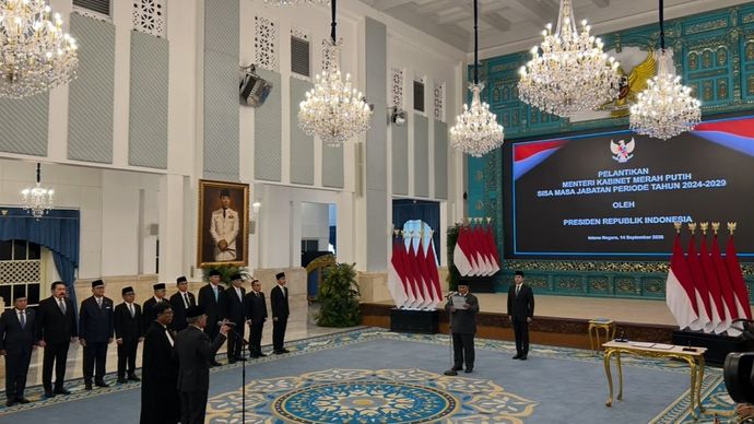 Prabowo Subiango Lantik Menteri Keuangan Suahasil Nazara