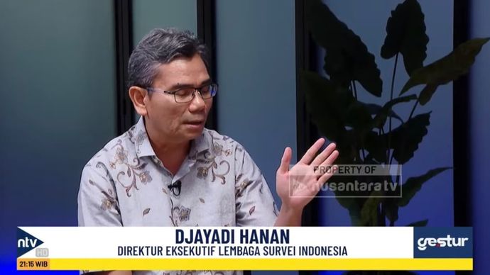 Direktur Eksekutif Lembaga Survei Indonesia, Djayadi Hanan dalam program GESTURE di Nusantara TV