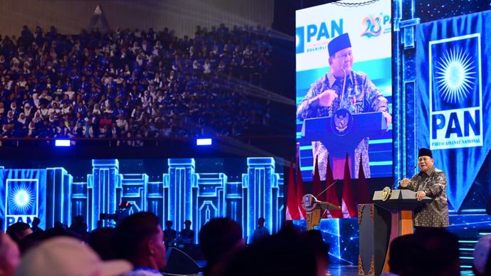 Prabowo Subianto di Puncak HUT PAN