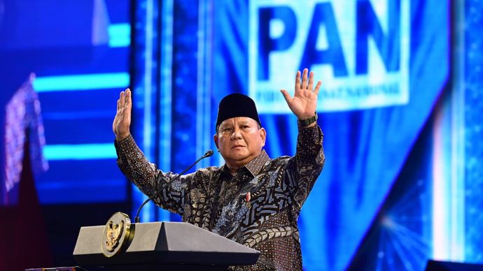 Prabowo Subianto di Puncak HUT PAN