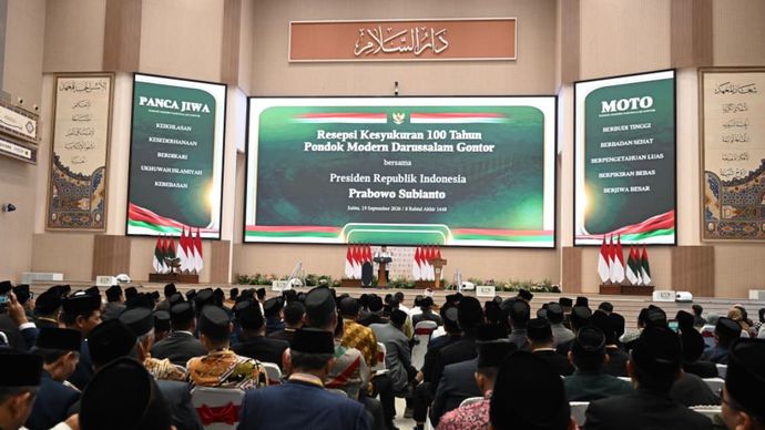 Prabowo di HUT Gontor