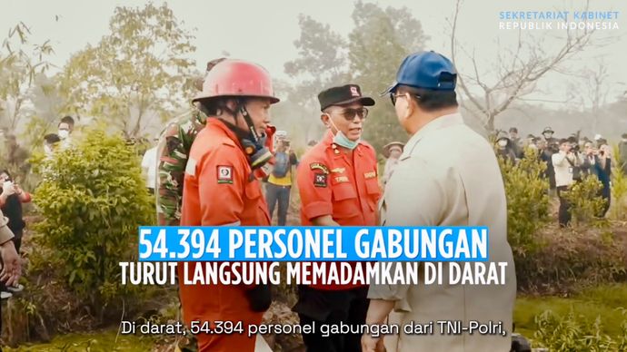 Pemerintah Kerahkan 64 Pesawat dan 54.394 Personel Tangani Karhutla