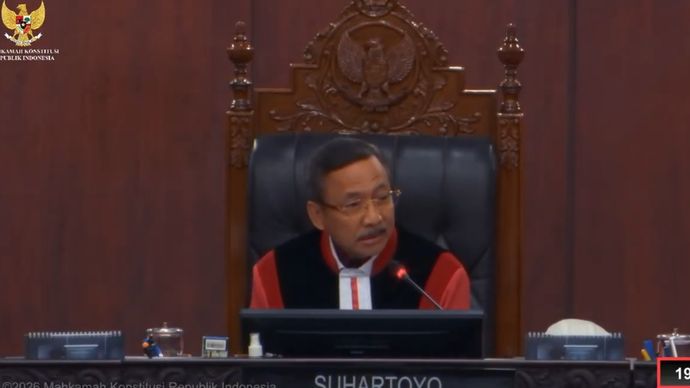 MK gelar sidang permohonan keabsahan pencalonan Gibran Rakabuming Raka di Pilpres 2024. 