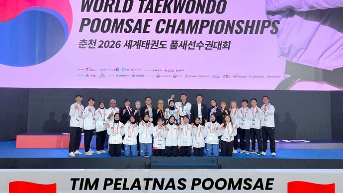 Tim Pelatnas Taekwondo Indonesia Meraih 1 Medali Perak Kejuaraan Tertinggi Untuk Kategori Poomsae