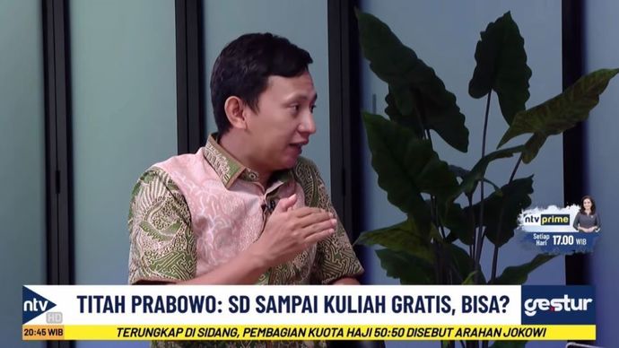 Kepala Bidang Advokasi Guru Perhimpunan Pendidikan dan Guru (P2G), Iman Zanatul Haeri dalam program GESTUR di Nusantara TV