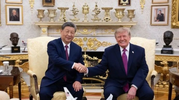 Presiden Xi Jinping (kiri) bersama Presiden Amerika Serikat Donald Trump di Gedung Putih, Washington D.C., Amerika Serikat, pada Kamis, 24 September 2026.
