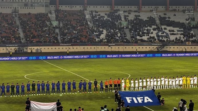 Situasi jelang pertandingan Grup B FIFA ASEAN Cup antara timnas Thailand melawan Vietnam di Stadion Si Jalak Harupat, Kabupaten Bandung, Jawa Barat, Selasa (29/9/2026).