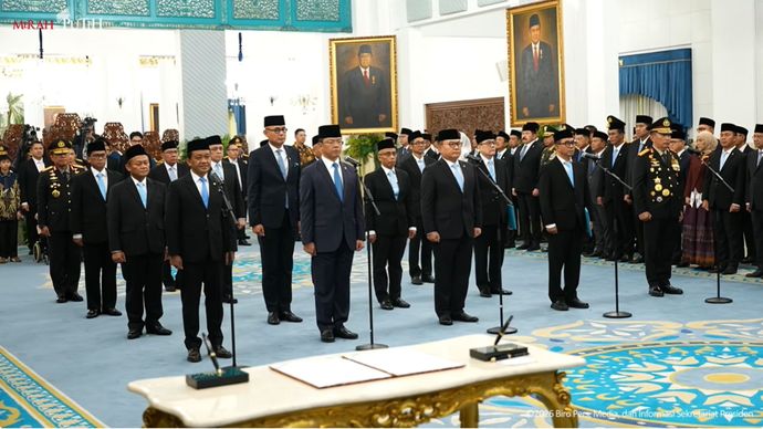 16 pejabat baru yang dilantik Prabowo.
