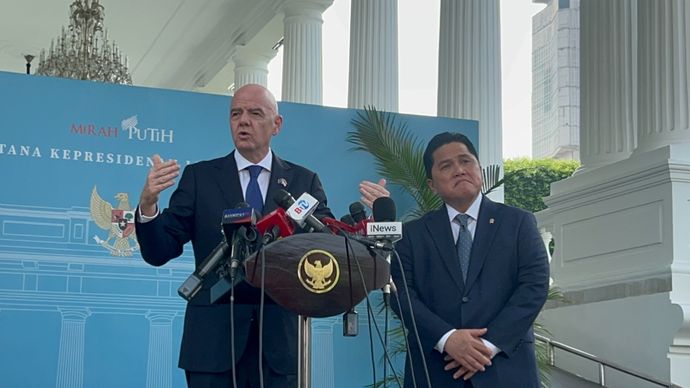 Presiden Federasi Sepak Bola Internasional (FIFA) Gianni Infantino 