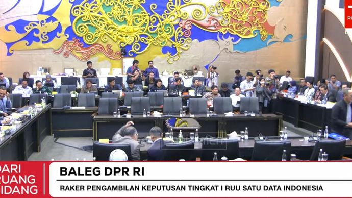 Rapat Baleg DPR RI terkait RUU Satu Data Indonesia.