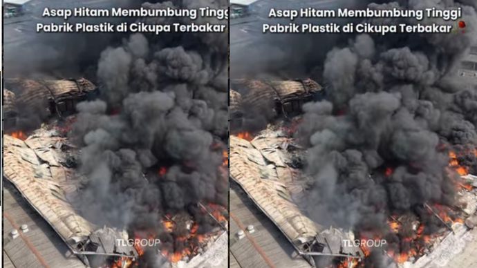 Kebakaran pabrik plastik kembali terjadi di Kabupaten Tangerang.  Kali ini, sebuah pabrik yang memproduksi kemasan plastik dan kertas di Jl Raya Otonom, Cikupa, terbakar pada Selasa (6/10