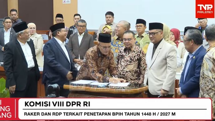 Rapat BPIH tahun 2027 DPR dan pemerintah. 