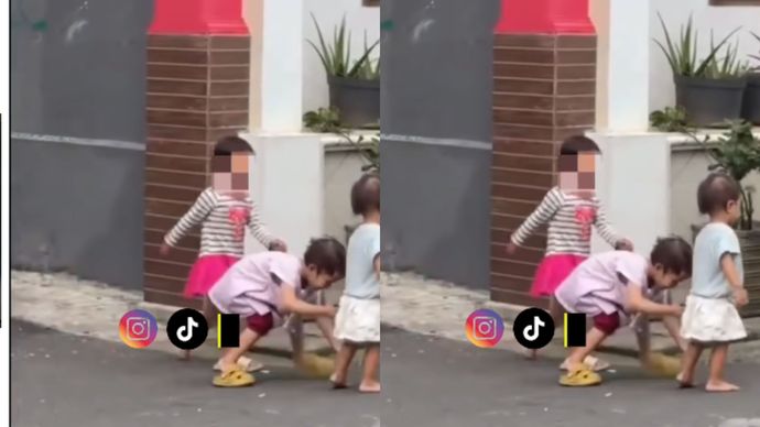 tiga anak perempuan terlantar