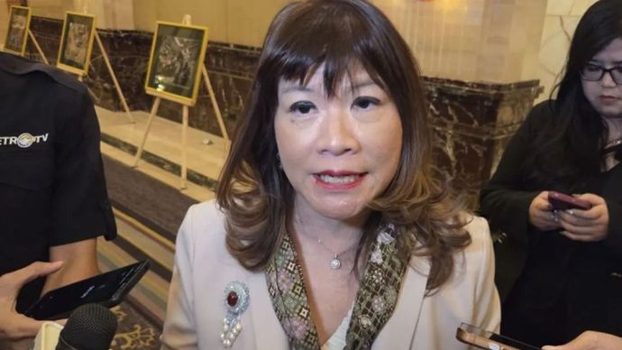 Ketua Umum Asosiasi Pengusaha Indonesia (Apindo) Shinta Kamdani saat ditemui di Jakarta, Kamis (8/10/2026)