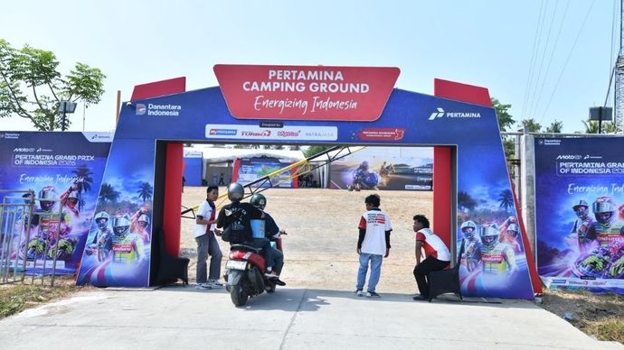Pertamina menghadirkan camping ground untuk pertama kalinya di kawasan Pertamina Mandalika International Circuit, Lombok, Nusa Tenggara Barat (NTB). (Foto: Dok/ Istimewa/Pertamina) 