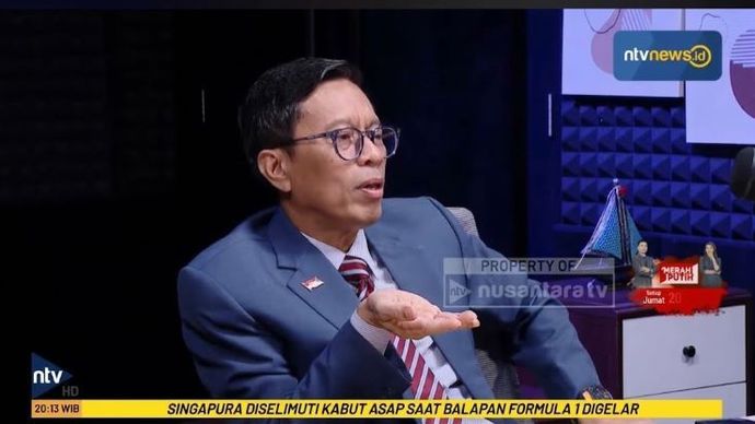 Ketua Umum Militan Gibran 08 Nusantara Andi Azwan dalam program DPO di Nusantara TV