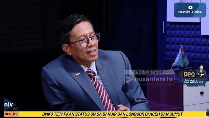 Ketua Umum Militan Gibran 08 Nusantara Andi Azwan dalam program DPO di Nusantara TV