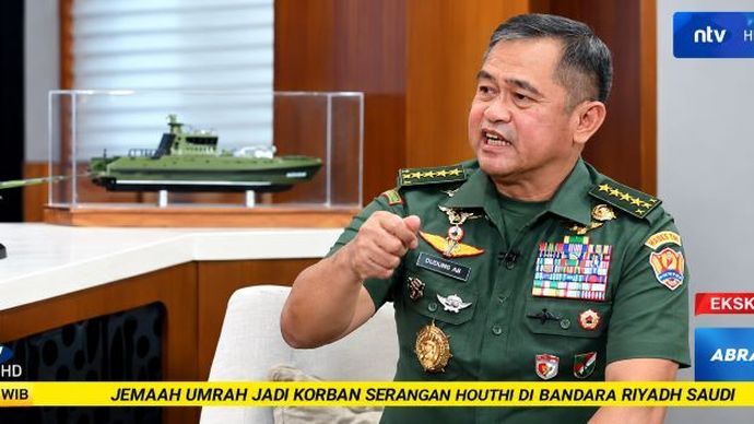Kepala Staf Angkatan Darat (Kasad), Jenderal TNI Maruli Simanjuntak dalam wawancara khusus bersama program Abraham di Nusantara TV