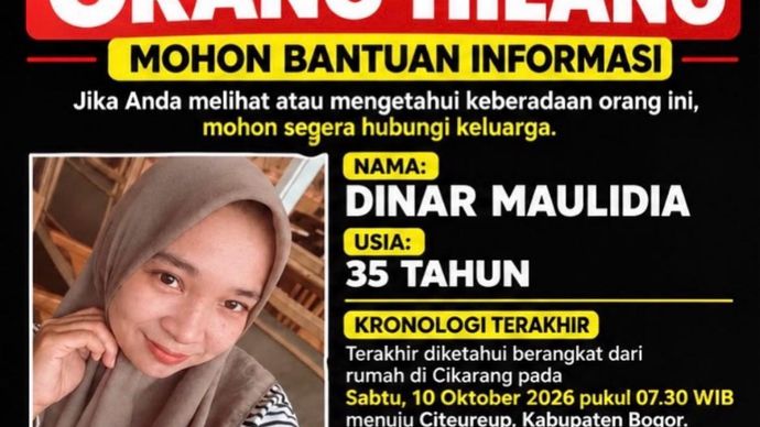 Ibu di Cikarang hilang. 