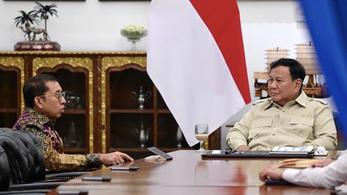 Prabowo Subianto menerima Menteri Kebudayaan Fadli Zon di Istana Merdeka, Jakarta