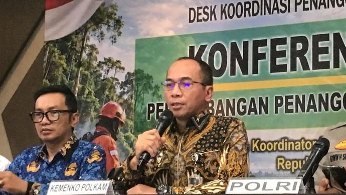 Kepala Biro Humas, Data dan Informasi Kemenko Polkam Brigjen TNI Honi Havana di Jakarta
