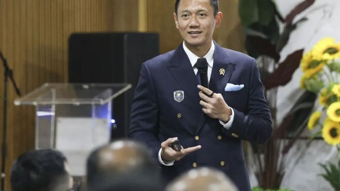 Menteri Koordinator Bidang Infrastruktur dan Pembangunan Kewilayahan (Menko Infra) Agus Harimurti Yudhoyono (AHY)